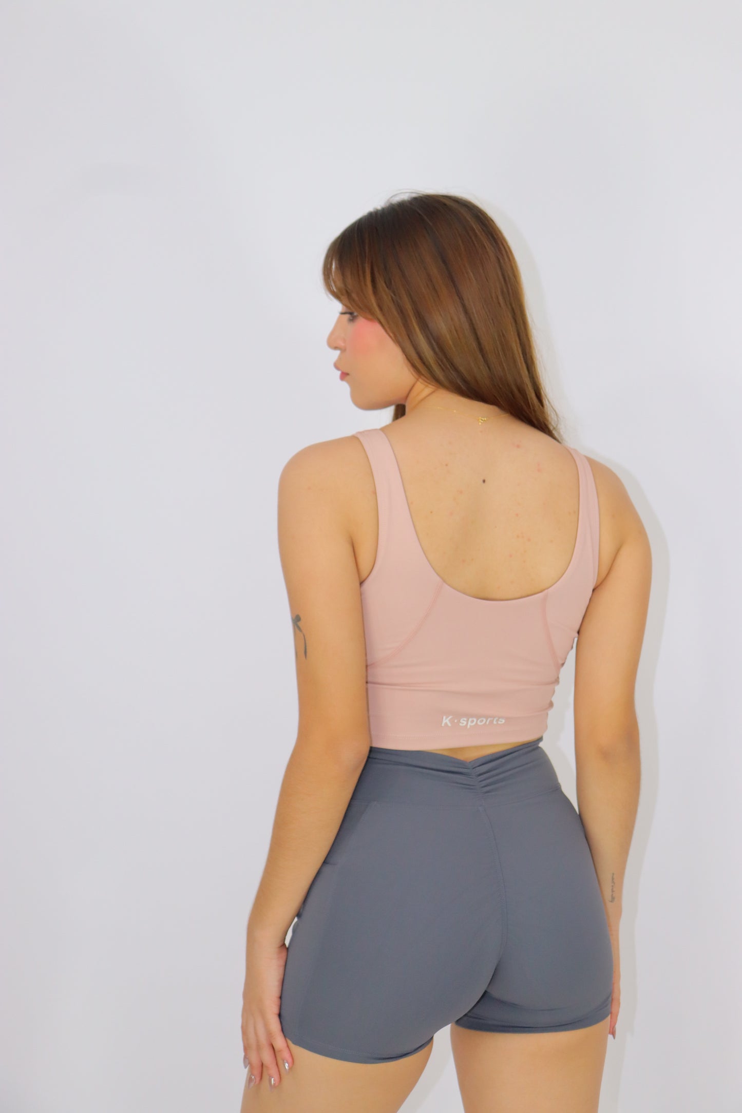 ACTIVEWEAR YOGA TOP - NUDE