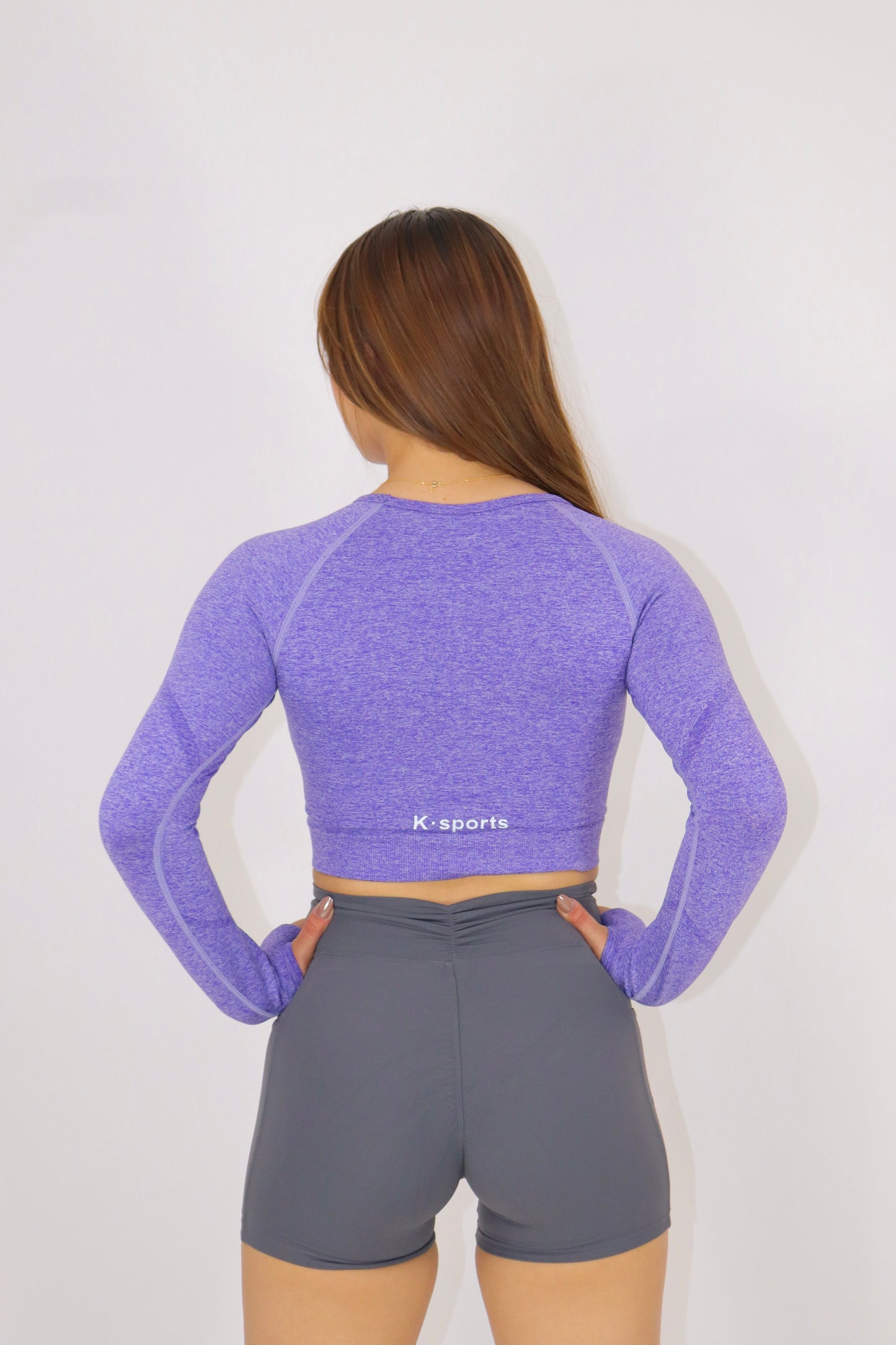Blusa Crop seamless- MORADO