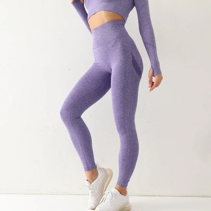 Leggins POP PUSH UP - MORADO
