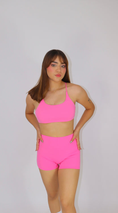 SET CRYSTAL TOP Y SHORT