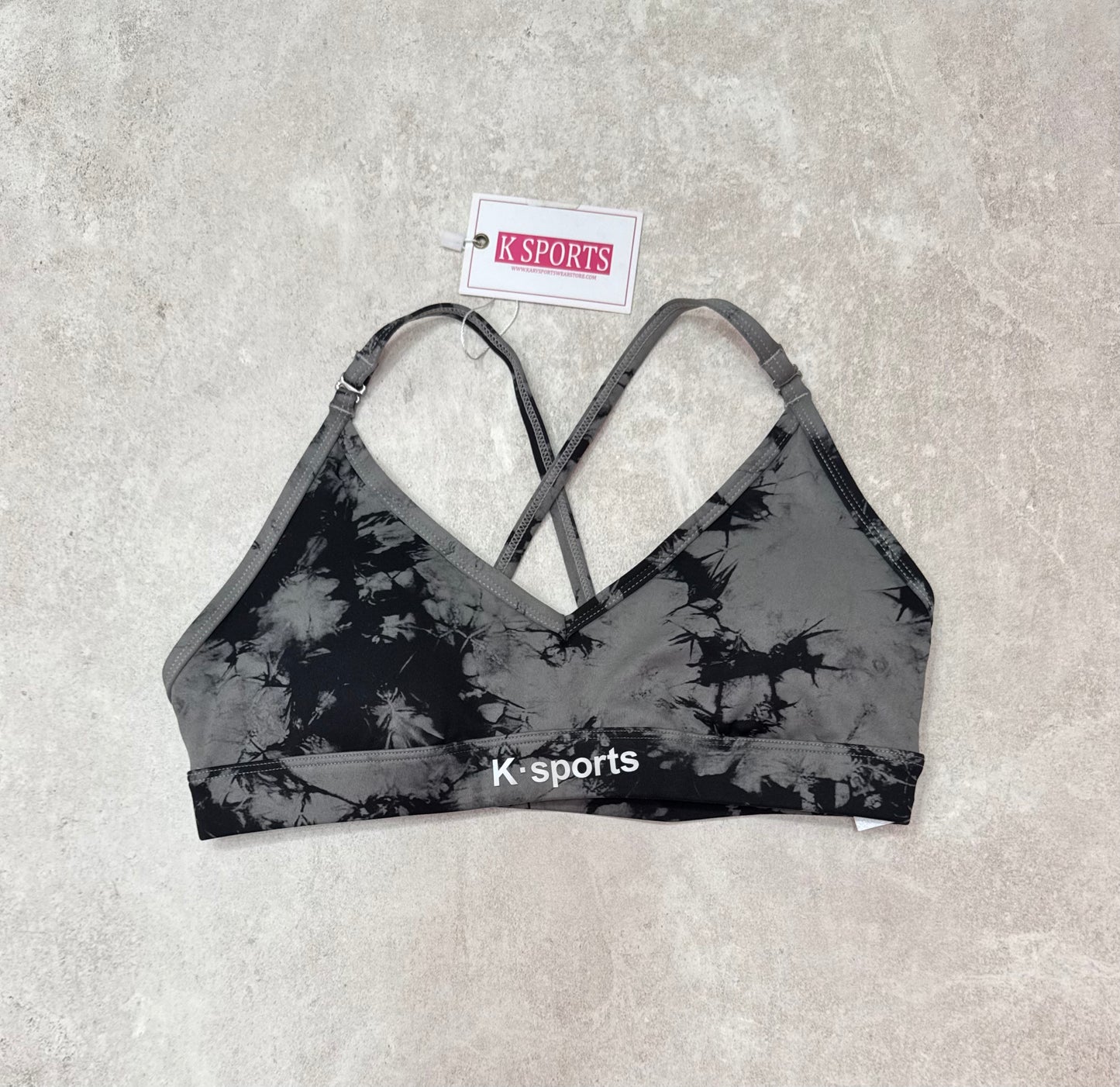 Top Olivia  Tirantes Cruzados 4 estilos- Tie Dye Negro